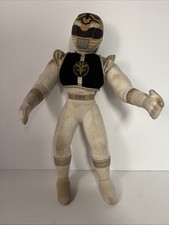 1994 Vintage Mighty Morphin Power Rangers White Ranger 13  Plush Kid Demension