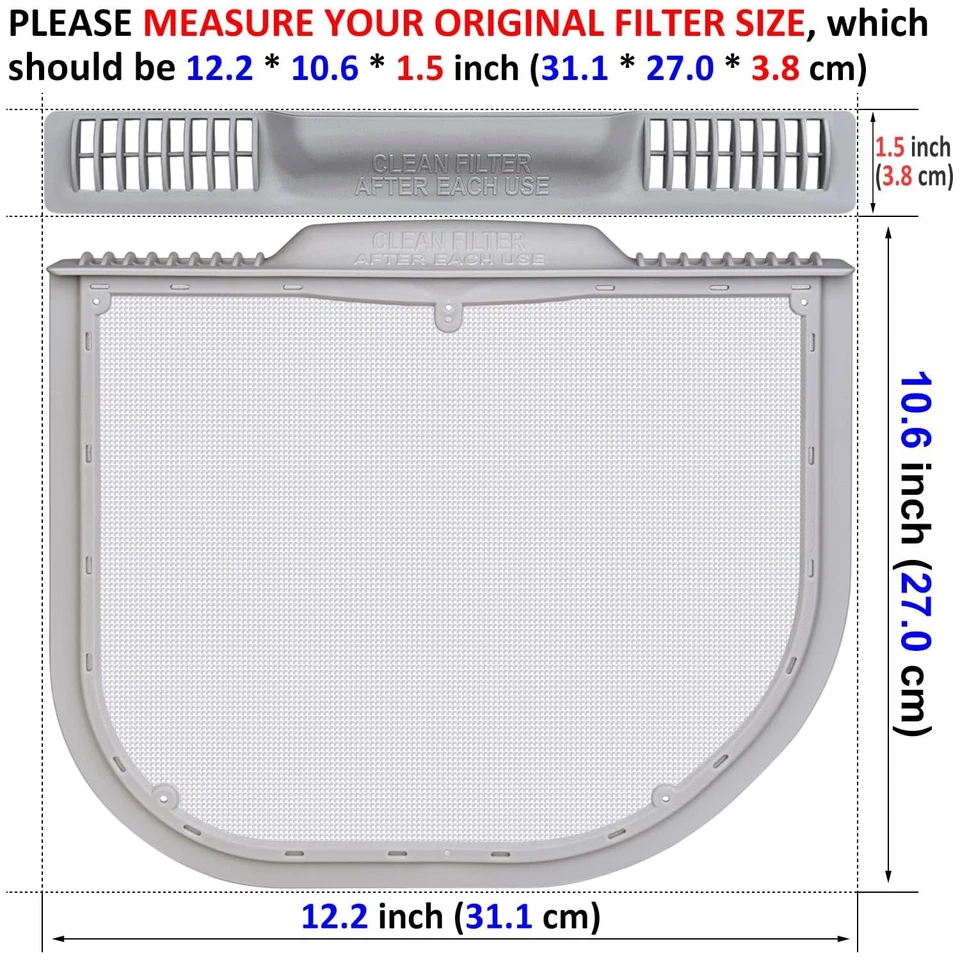 5231EL1001C Dryer Lint Filter Fits for LG Kenmore Replaces DLEX5170W DLE4870W - Image 2 of 4