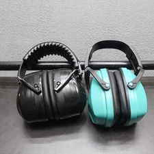 Hearing Protection Blue Black Noise Cancelling Ear Muffs Hunting Mowing Outdoors