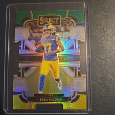 2023 Panini Select - Concourse Puka Nacua #56 Black & Green Prizm Die-Cut (RC)