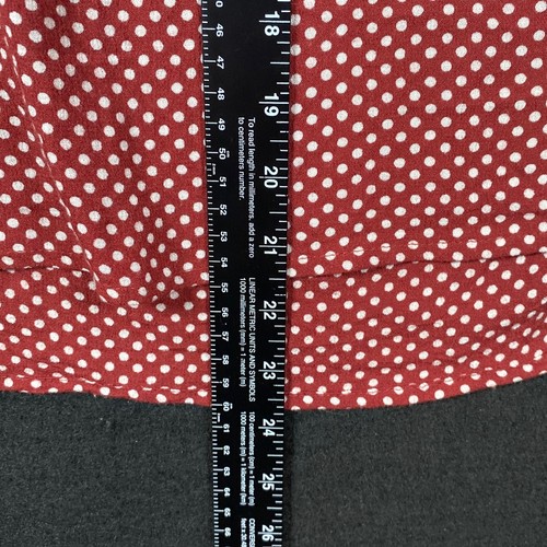 Lucky Brand Womens Blouse Red & White Polka Dot VNeck Long Sleeves Medium  - Bild 8 von 12