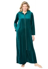 Dreams  Co. Plus Size Dreams  Co Hooded Velour Robe