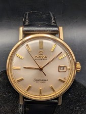 🔥VINTAGE OMEGA SEAMSTER DE VILLE AUTOMATIC SWISS SOLID 14K GOLD WATCH EXCELLENT