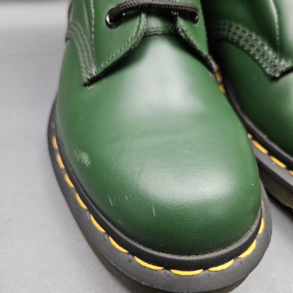 Botas Dr Martens 1460 para mujer talla 6 verde cuero liso con cordones combate 8 ojos Foto 3 de 4