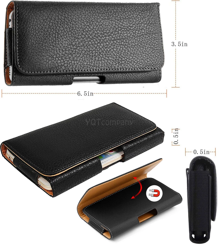 For Nokia 8.3 5G Phone Black Mobile Phone Case Belt Pouch Holster with Clip - Image 4 of 4