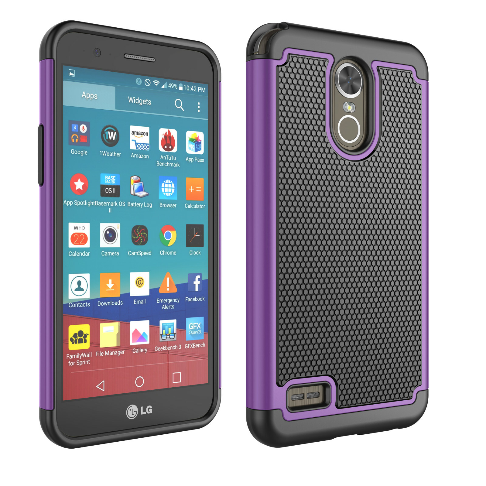 For LG Stylo Plus/Stylus 3/LS777/L84VL Case Tempered Glass