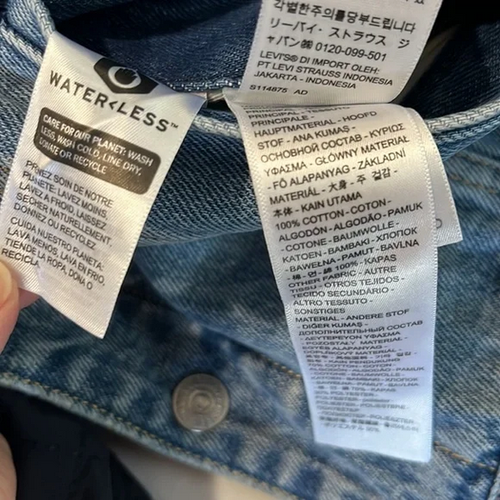 Levi's Vintage Reversible Varsity TRUCKER Jean Jacket Size XL NEW WITH TAGS - Picture 10 of 11