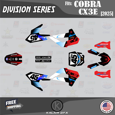 Graphics Kit for COBRA CX3E CX 3E (2025) Division Series - RED