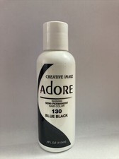2 Pack Adore by Creative Image Semi Permanent Hair Color 4FL OZ 130 BLUE BLACK