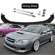 Front Bumper Lip Spoiler Splitter Body Kit + Strut Rods For Subaru Legacy Wagon