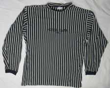 GUESS JEANS USA MENS LARGE L SHIRT LS HEAVY TEE VINTAGE 19454EL VERTICAL STRIPED