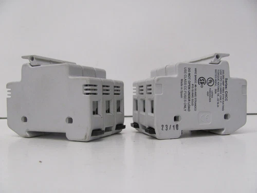 lot of 2 Cooper Bussmann P/N# CHCC3D 3 POLE FUSE HOLDER 600V 30A