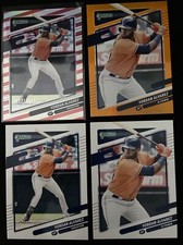 Yordan Alvarez 2021 Donruss Baseball Lot(4) Red Stripe /2021 Orange Foil 2 Base