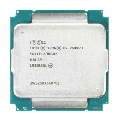 Intel Xeon E5-2699 V3 2.3GHz 18 Core 36 Threads 145W LGA 2011-3 CPU Processor