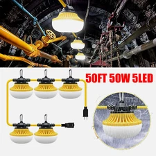 50FT Construction String Work Lights Industrial Commercial Grade Waterproof LED