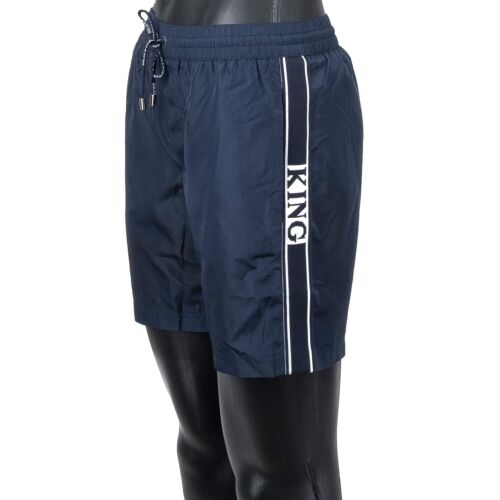 DOLCE & GABBANA Beachwear Swim Shorts KING with Stripes Blue White 11355 - 第 1/6 張圖片