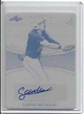 2022 Leaf Perfect Game SAMMY MUMMAU Autograph/Black Plate 1/1 FLORIDA GATORS