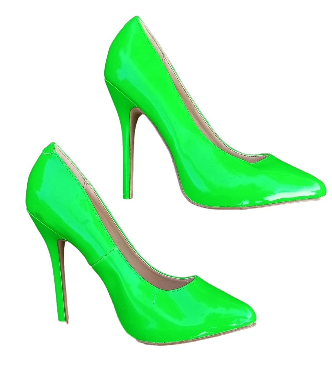 Pink and shop green heels