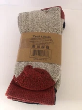 Yacht & Smith Thermal Socks, 3 Pair, Black-Red-Navy. Womens Shoe Size 5-11, New
