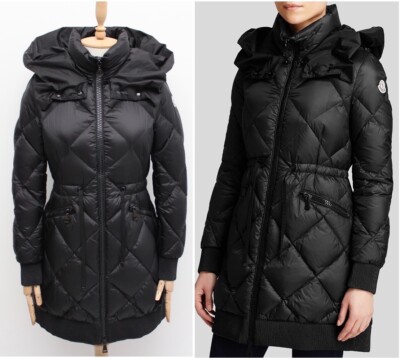 Women's MONCLER Verrerie Quilted Long Down Puffer Jacket Coat