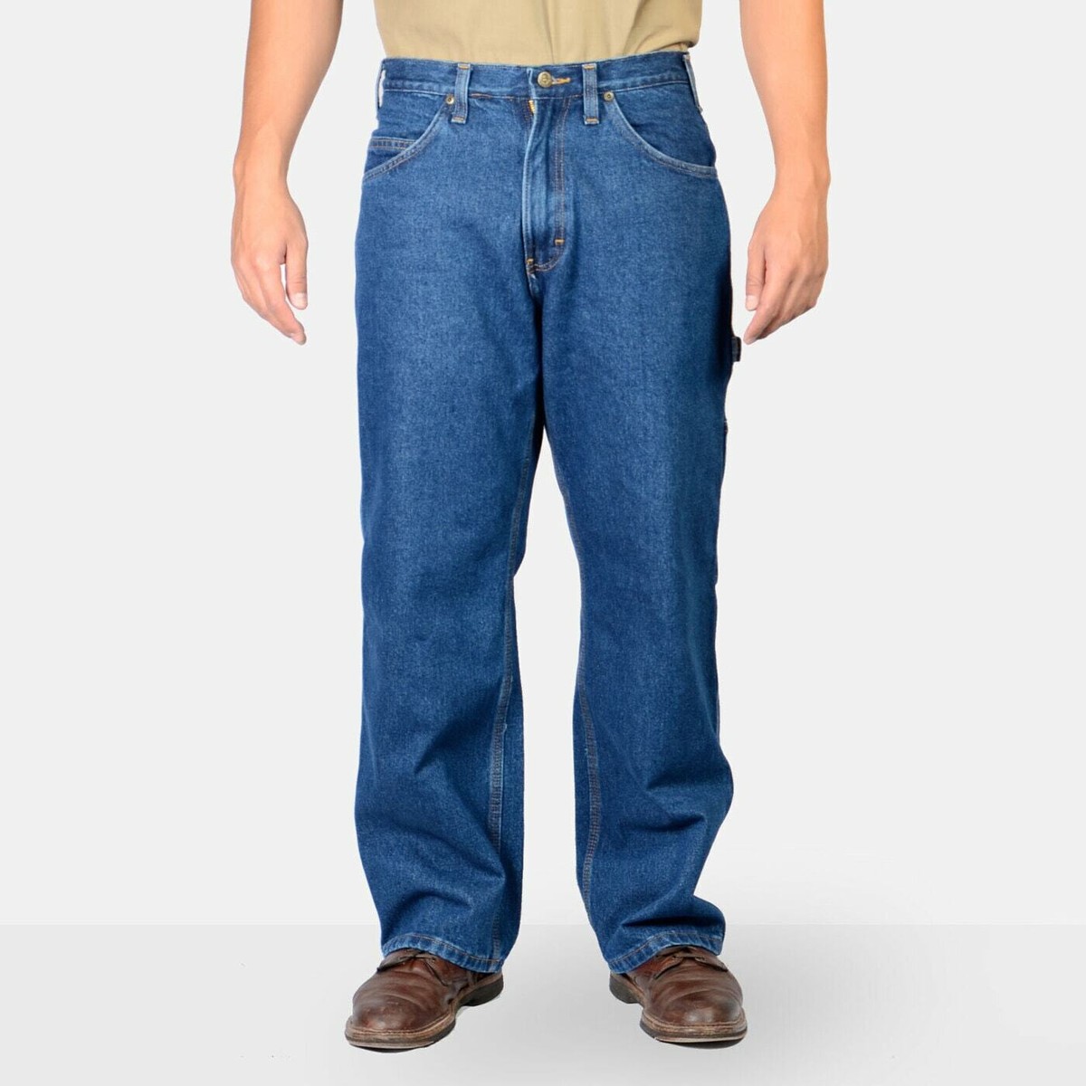 【惜譲3】COMOLI carpenter's indigo blue Boys Baggy Iconic Denim Carpenter Pants - Indigo Wash