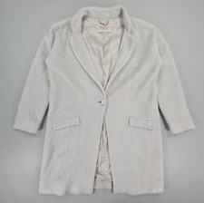 Max & Co Womens Knit Coat Grey Medium Mohair Wool Soft Knitted Long Line