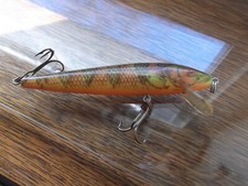 Older USA Made Rebel Naturalized Floating Minnow,3.5", Natural Perch