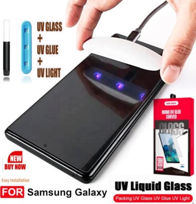 UV Hartglas Full Screen Protector Samsung Galaxy S21 S22 S23 S24 S25 ULTRA