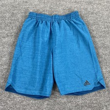 Adidas Mens Training Shorts With Pockets Blue Size Large