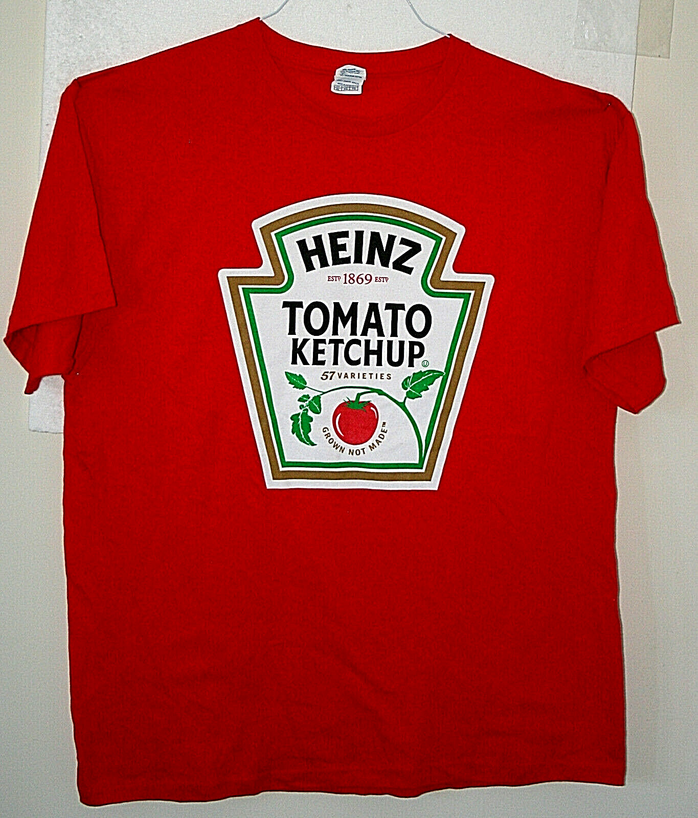 Red Heinz Tomato Ketchup Grown Not Made Advertising TShirt NOS New SZ
