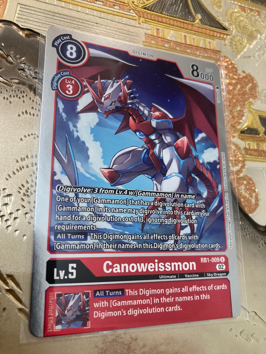 Digimon Card Game Single RB1-009 U Canoweissmon Resurgence Booster Digimon Card Game Single RB1-009 U Canoweissmon Resurgence Booster