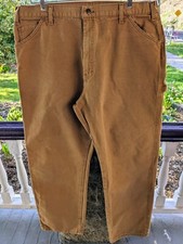 Vintage Dickies Carpenter Pants 40x30 Brown Broken-In Heavy Canvas