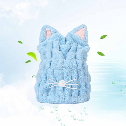 Coral Hair Towel Cat Ear Hair Drying Towel Water Absorption Fast Drying Towel - Picture 5 of 10