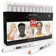 Arteza EverBlend Art Markers | Portrait Tones - Set of 36