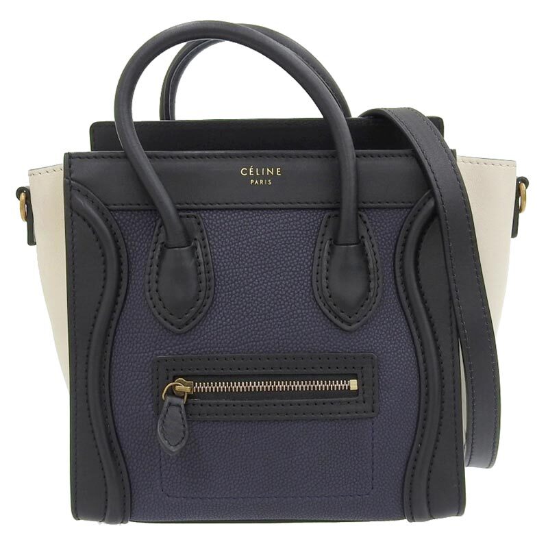 【CELINE】Celine nano luggage★ショルダー【ランク:A】 Celine Luggage Nano Shopper 2Way Handbag Shoulder Bag