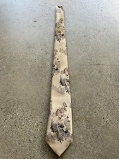 Vintage Unbranded Ivory Abstract Design Textured Necktie