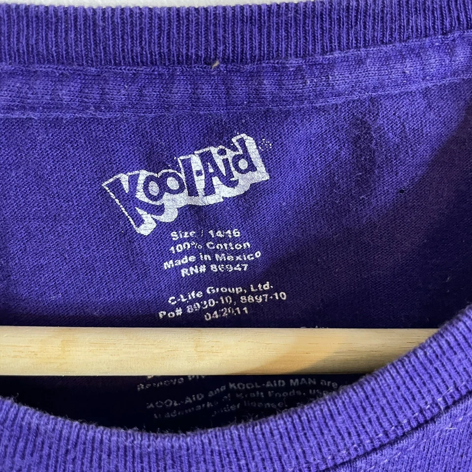 Camiseta KOOL AID Púrpura Gráfica Juvenil 14/16 Manga Corta Kool Aid Hombre Foto 3 de 4