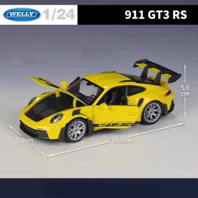 WELLY Porsche NEX イエロー Welly NEX 1/24 Porsche 911 992 GT3 RS Yellow Racing Model