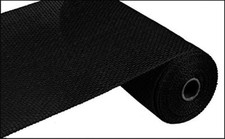 Black Poly Burlap Deco Mesh Ribbon 10"x10 Yards for Wreaths  Crafts