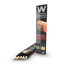 Basic Colors Shading Effects Weathering Pencils Set AK Interactive 10045