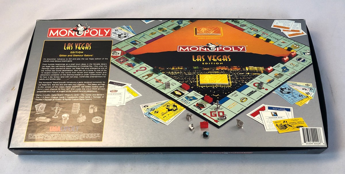 New Monopoly Las Vegas Edition Board Game New-Open Box - Pieces
