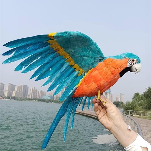 Simulated Feathered Parrot Decorative Animal Model Fake Bird Craft - Picture 19 of 21