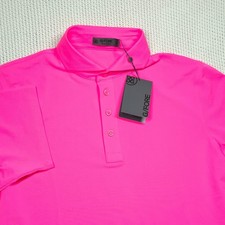 G/Fore Golf Polo Shirt Men's Sz. M Pink Wicking Stretch Tech NEW