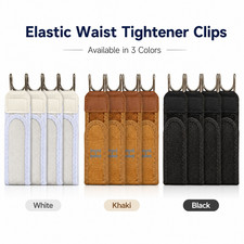 4PCS Elastic Waist Tightener Clips No Sew Adjustable Pants Jeans Waistband