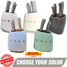Smeg 7-Piece NEW knife Block set stainless steel Multicolor - DHL EXPRESS SHIP