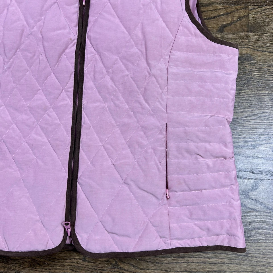 Chaleco Outback Trading Company Mujer XL Rosa Acolchado Cremallera Soporte Cuello Bolsillos Foto 2 de 4