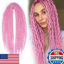 KRALER 24" Mixed DE Dreadlock Extensions Set 3-in-1 20 Strands Synthetic Dreads