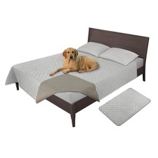 Easy-Going Waterproof Dog Bed Cover for Sofa - Non-Slip, Washable, Light Gray