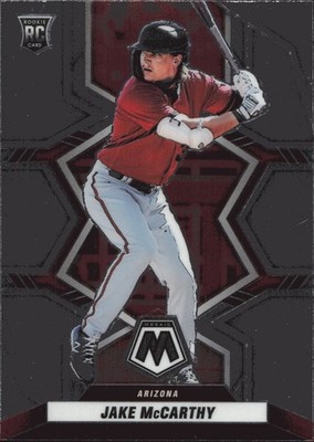 2022 Panini Mosaic baseball card featuring Jake McCarthy RC #203