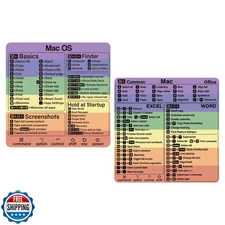 Mac Shortcut Sticker - Mac OS Shortcuts Sticker (M1+Intel) + Word/Excel, Lapt